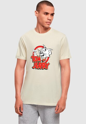 ABSOLUTE CULT T-Shirt 'Tom And Jerry' in Beige: Vorderseite