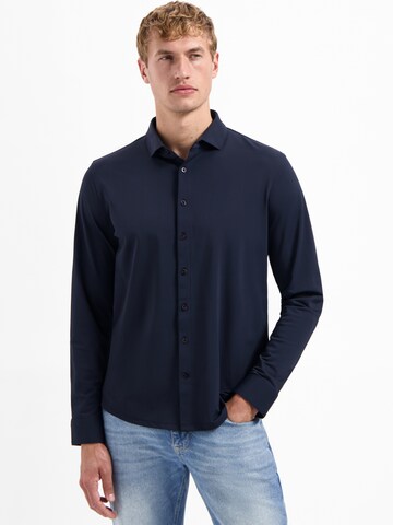 No Excess Regular fit Button Up Shirt 'Travel' in Blue: front
