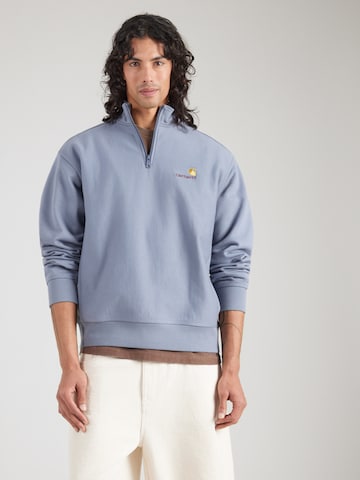 Carhartt WIP Regular fit Суичър 'American Script' в синьо: отпред