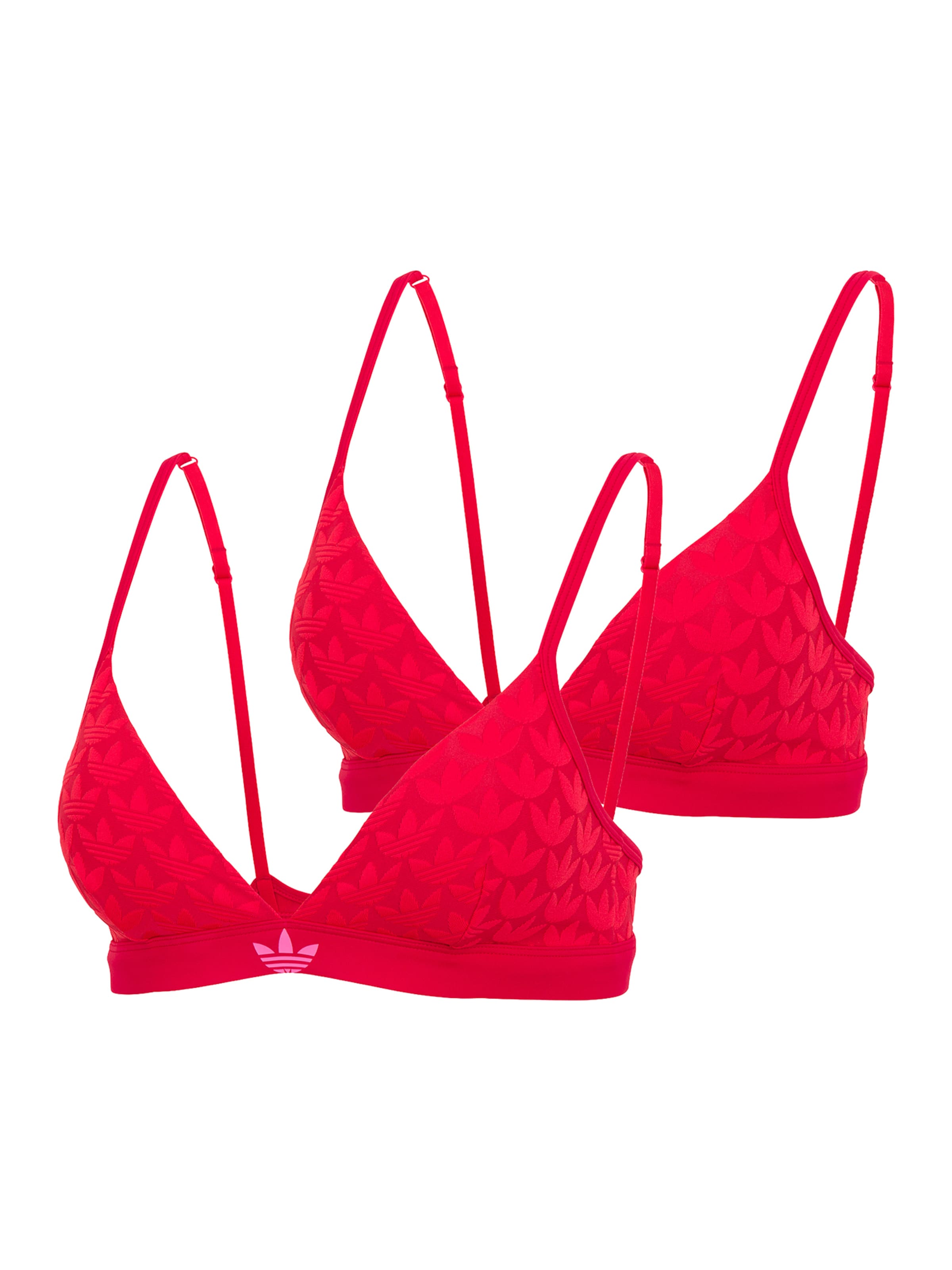 ADIDAS ORIGINALS Triangle Bra ' Terrot Flex ' in Red: front