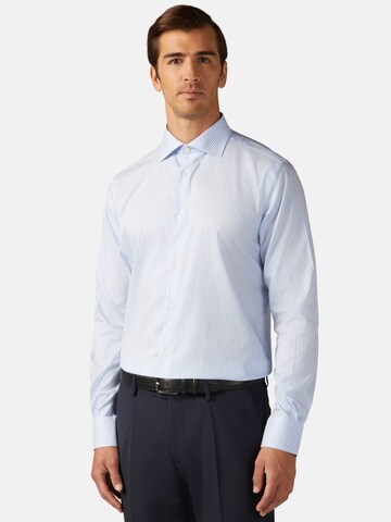 Boggi Milano Regular fit Button Up Shirt in Blue: front