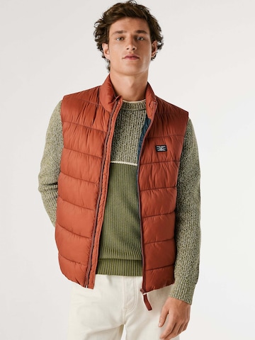 Pepe Jeans Weste in Orange: Vorderseite