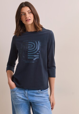 CECIL Shirt mit Frontprint in Blau: Vorderseite
