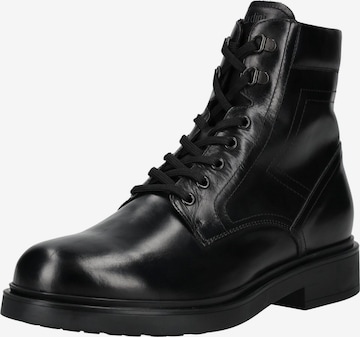 Boots stringati di Nero Giardini in nero: frontale