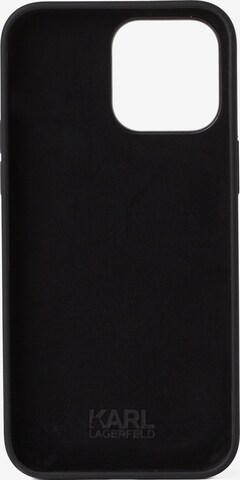Custodia per smartphone 'Signature Logo iPhone 13 Pro Max' di Karl Lagerfeld in nero