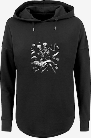 Sweat-shirt 'Skelettpaar Tanzt Mit Band' F4NT4STIC en noir : devant