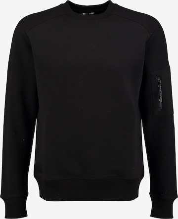 Key LargoSweater majica 'Equalizer' - crna boja: prednji dio