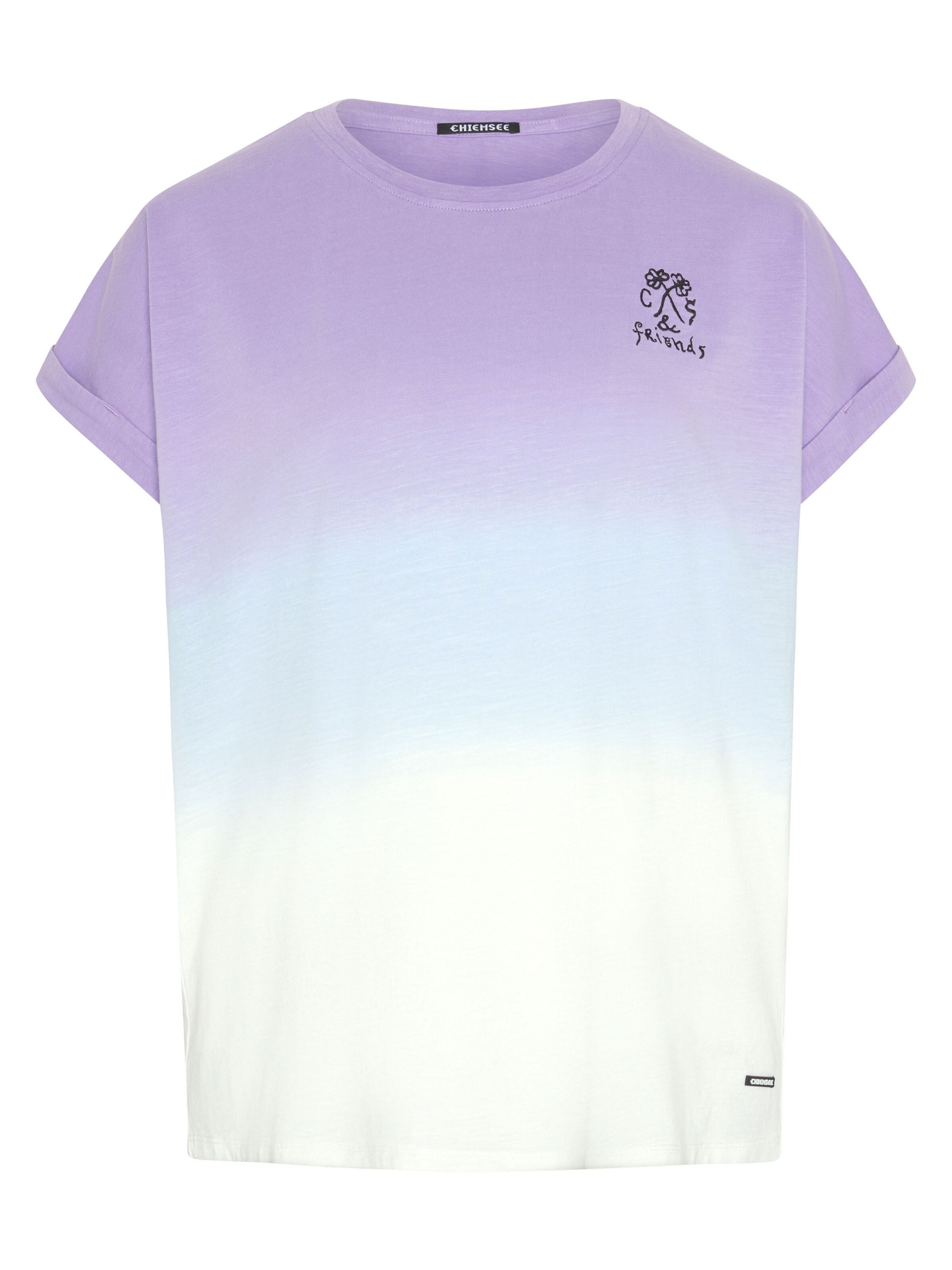 CHIEMSEE Shirt ' im Dip-Dye-Look mit Stickerei ' in Purple: front