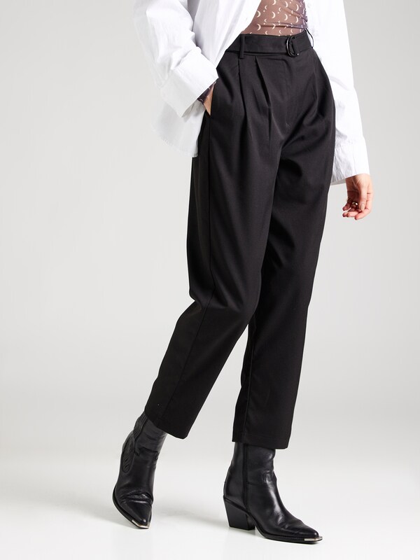Aware Tapered Pleat-Front Pants in Black