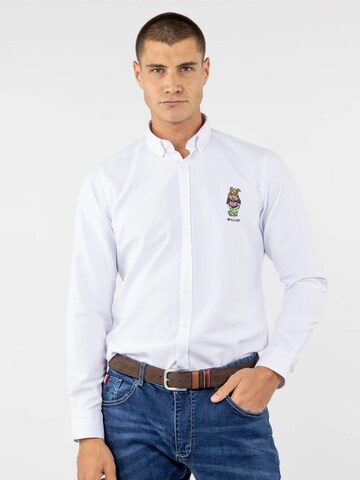 Slim fit Camicia 'Facundo' di Williot in bianco: frontale