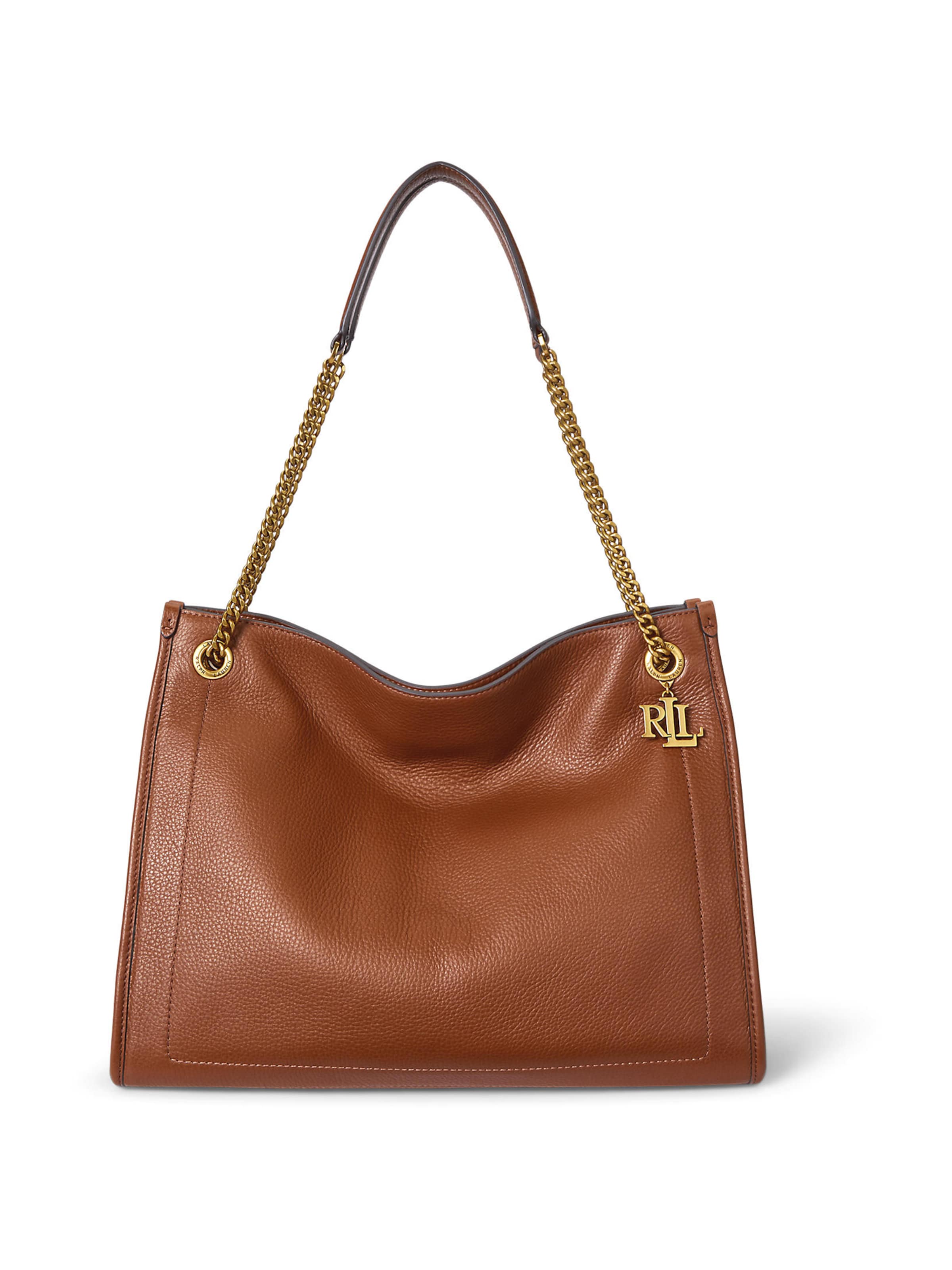 Lauren Ralph Lauren Μεγάλη τσάντα σε καφέ: μπροστά