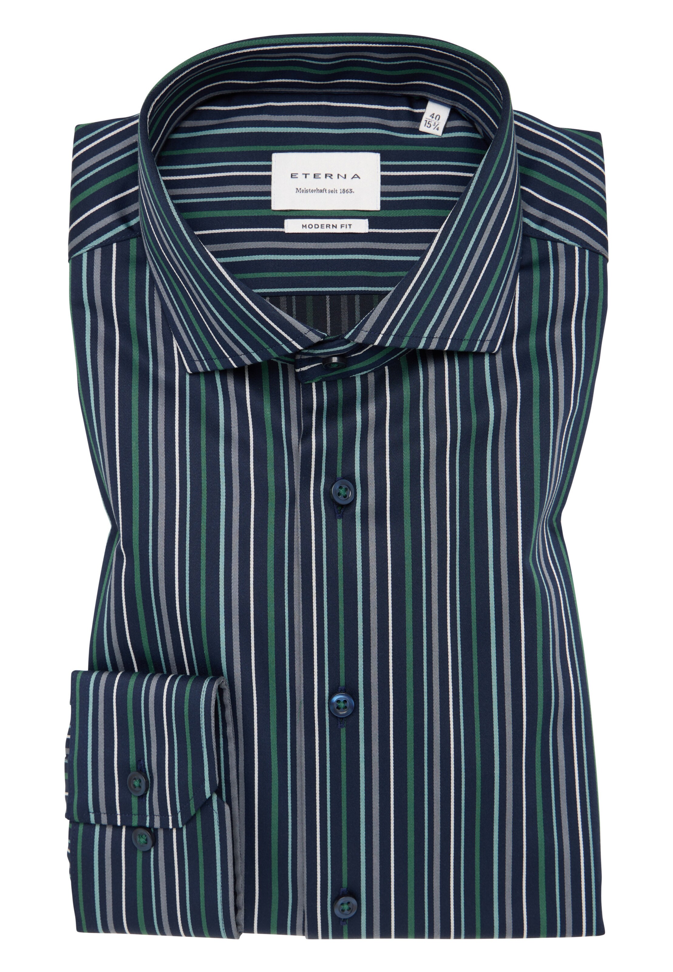 ETERNA Regular fit Button Up Shirt in Blue