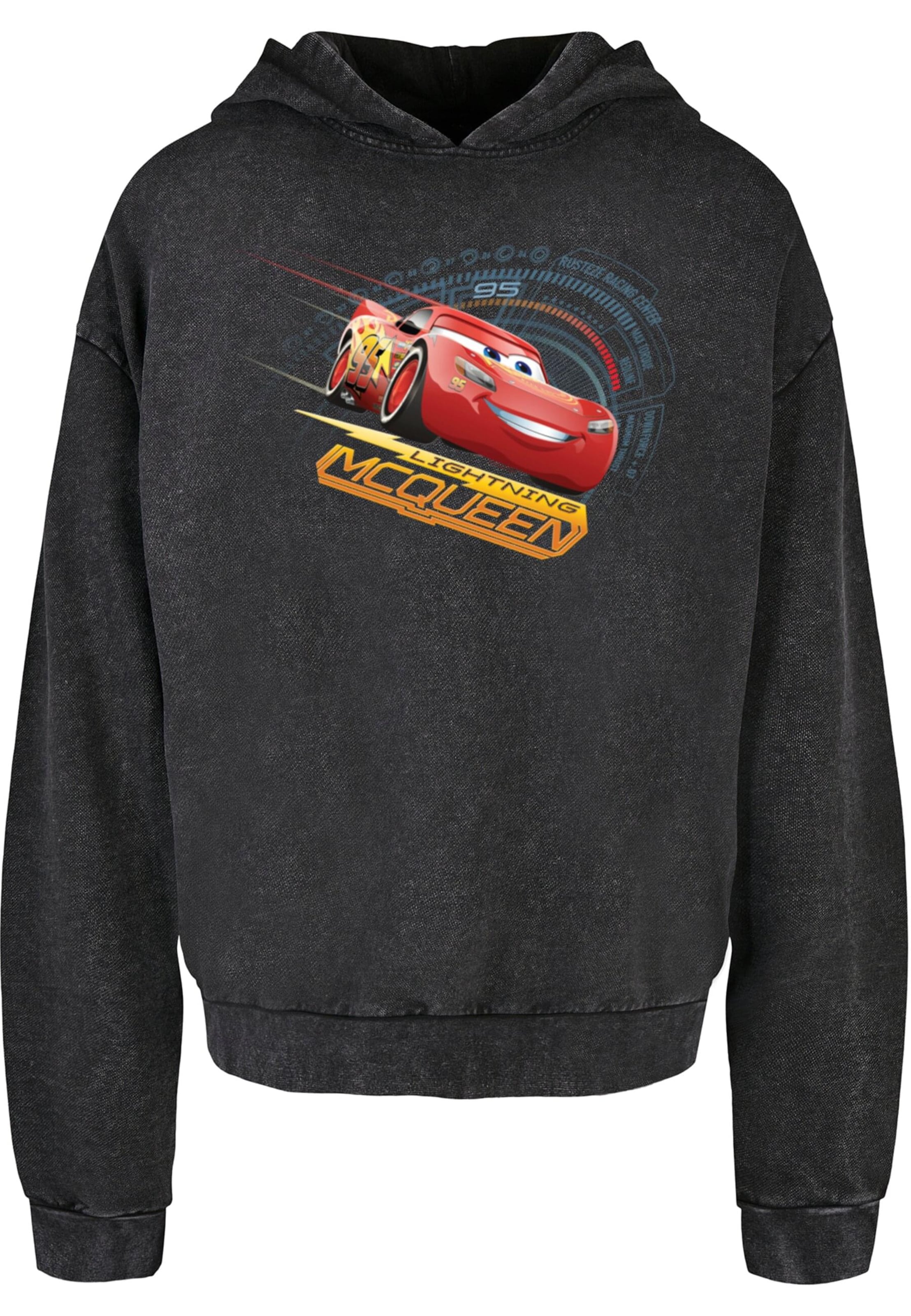 ABSOLUTE CULT Sweatshirt 'Cars - Lightning McQueen' in Zwart: voorkant