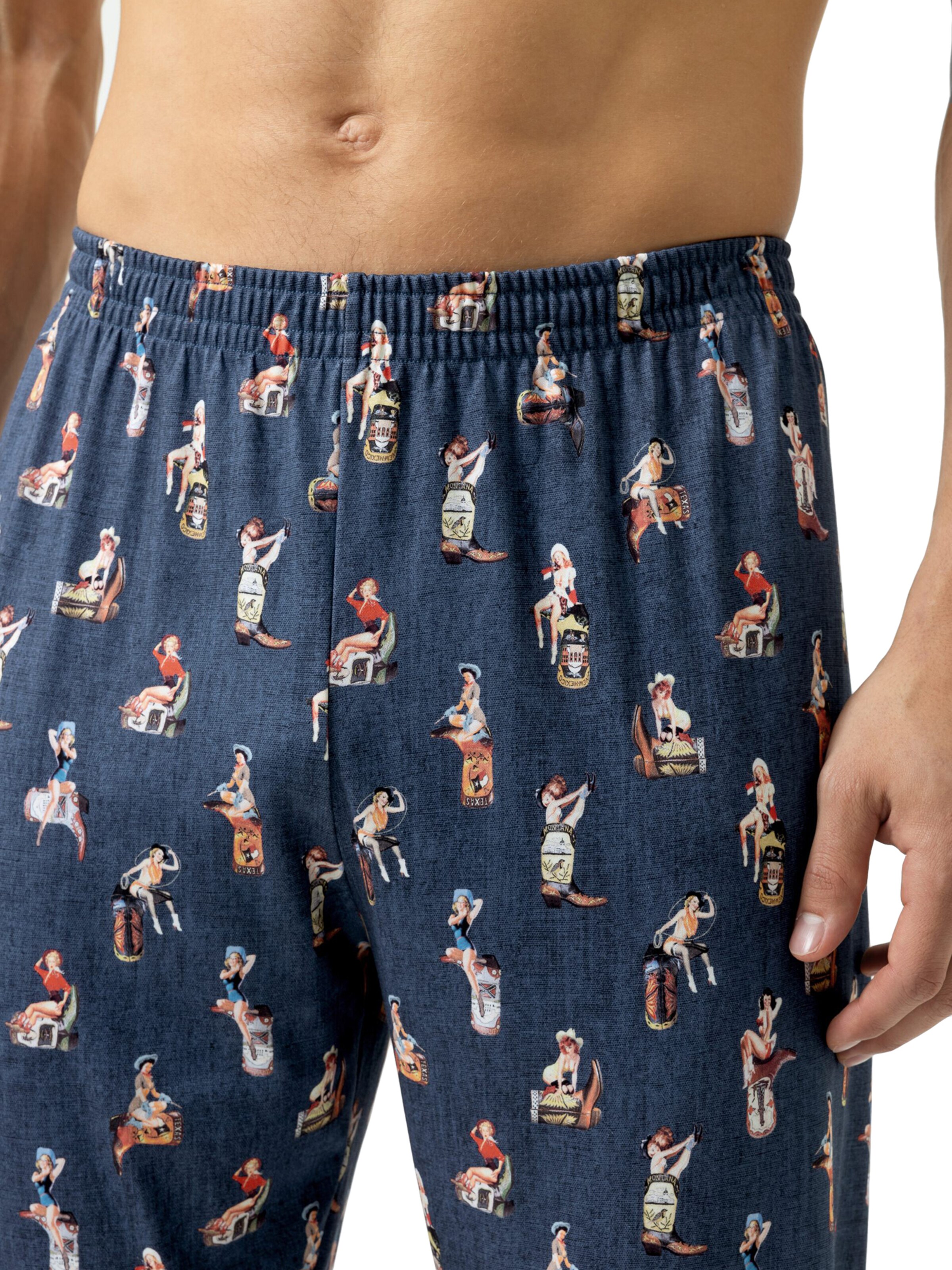 Pantalon de pyjama 'Pretty Cowgirl' Mey en bleu