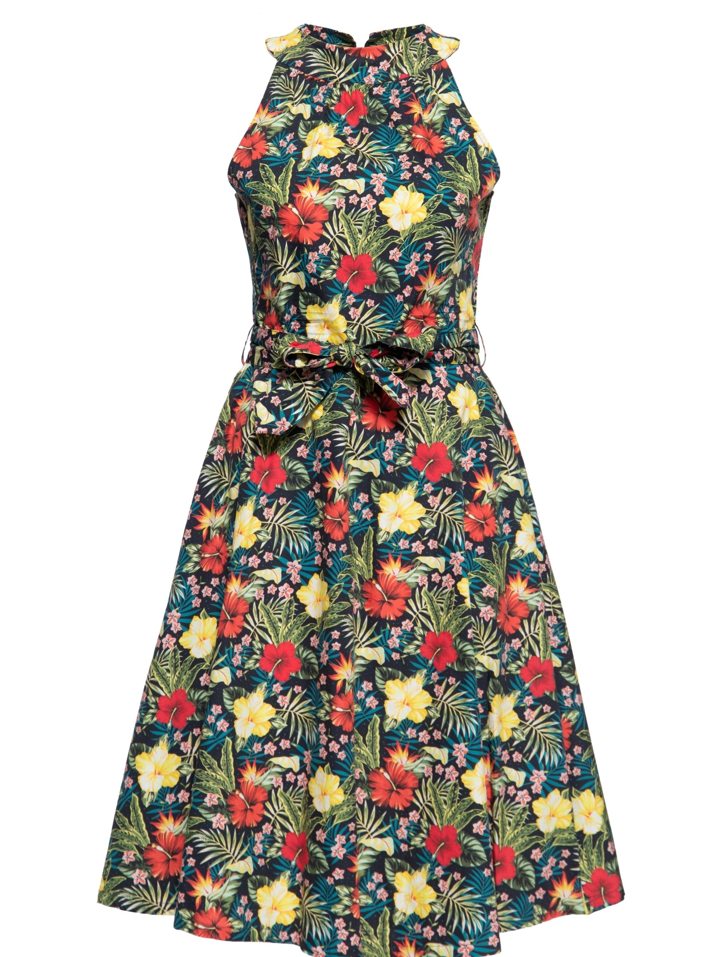 Queen Kerosin Sommerkleid‌‌‌‌ in Schwarz: Vorderseite