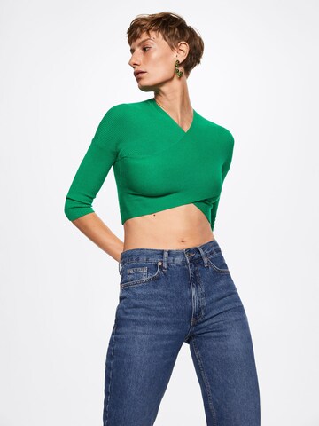 MANGO Sweater 'MISSION' in Green: front