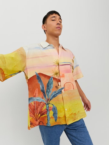 oranžinė JACK & JONES Patogus modelis Marškiniai 'Landscape'