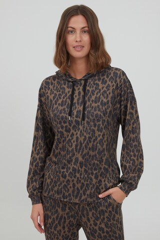 Fransa Sweatshirt 'FRDEFAUNA 3' in Bruin: voorkant