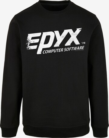 F4NT4STIC Sweatshirt 'Retro Gaming EPYX Logo' in Zwart: voorkant