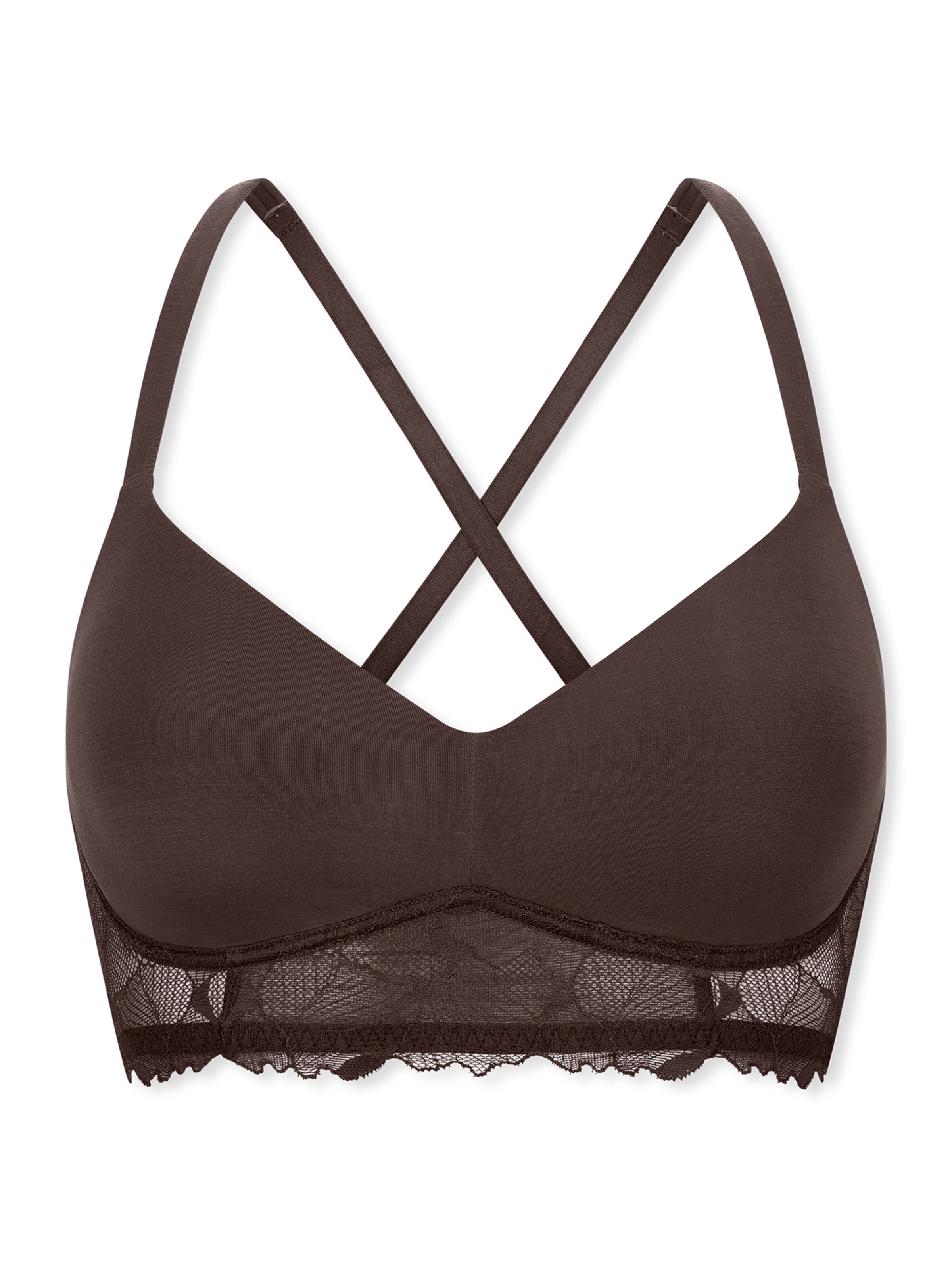 SCHIESSER Bustier Bügelloser BH ' Unique Premium ' in Braun: Vorderseite