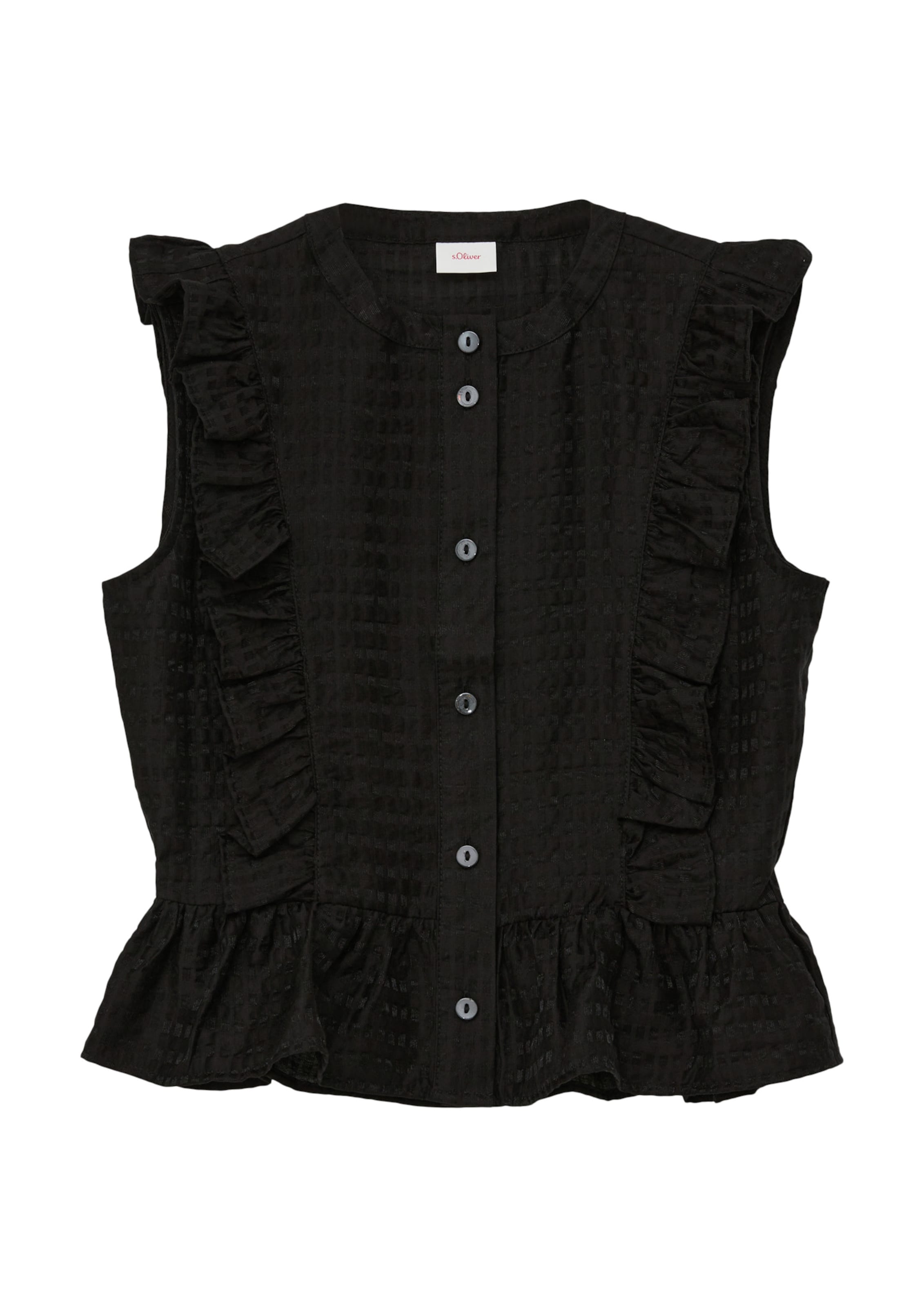 s.Oliver Blouse in Zwart: voorkant