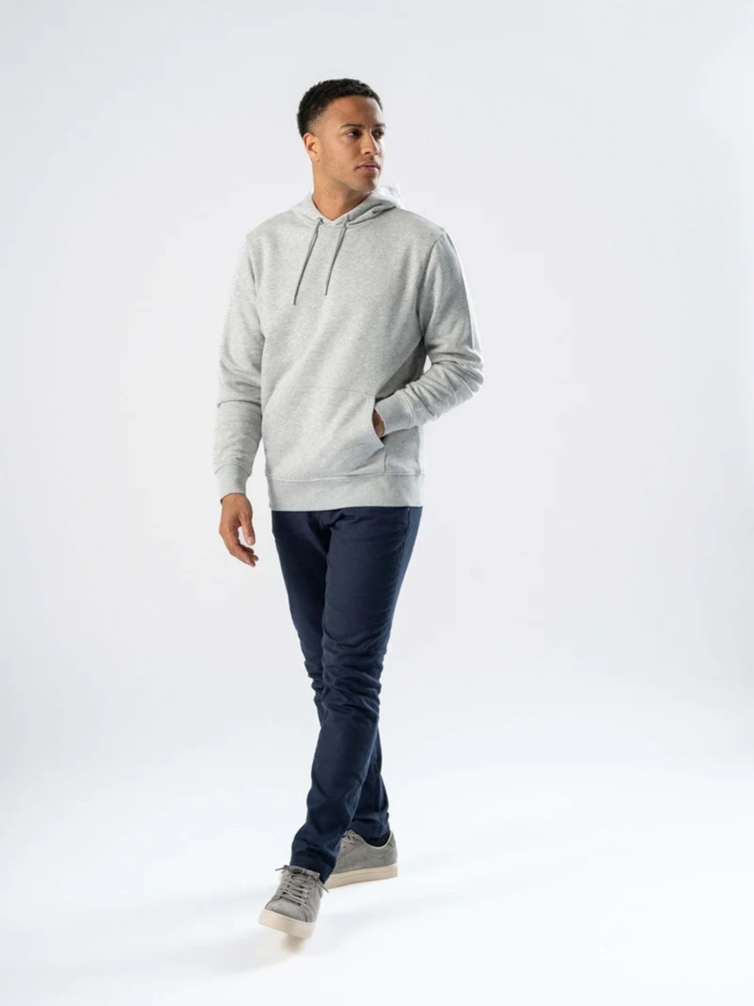 TEESHOPPEN Sweater ' Sweatshirt Hoodie ' in Grey