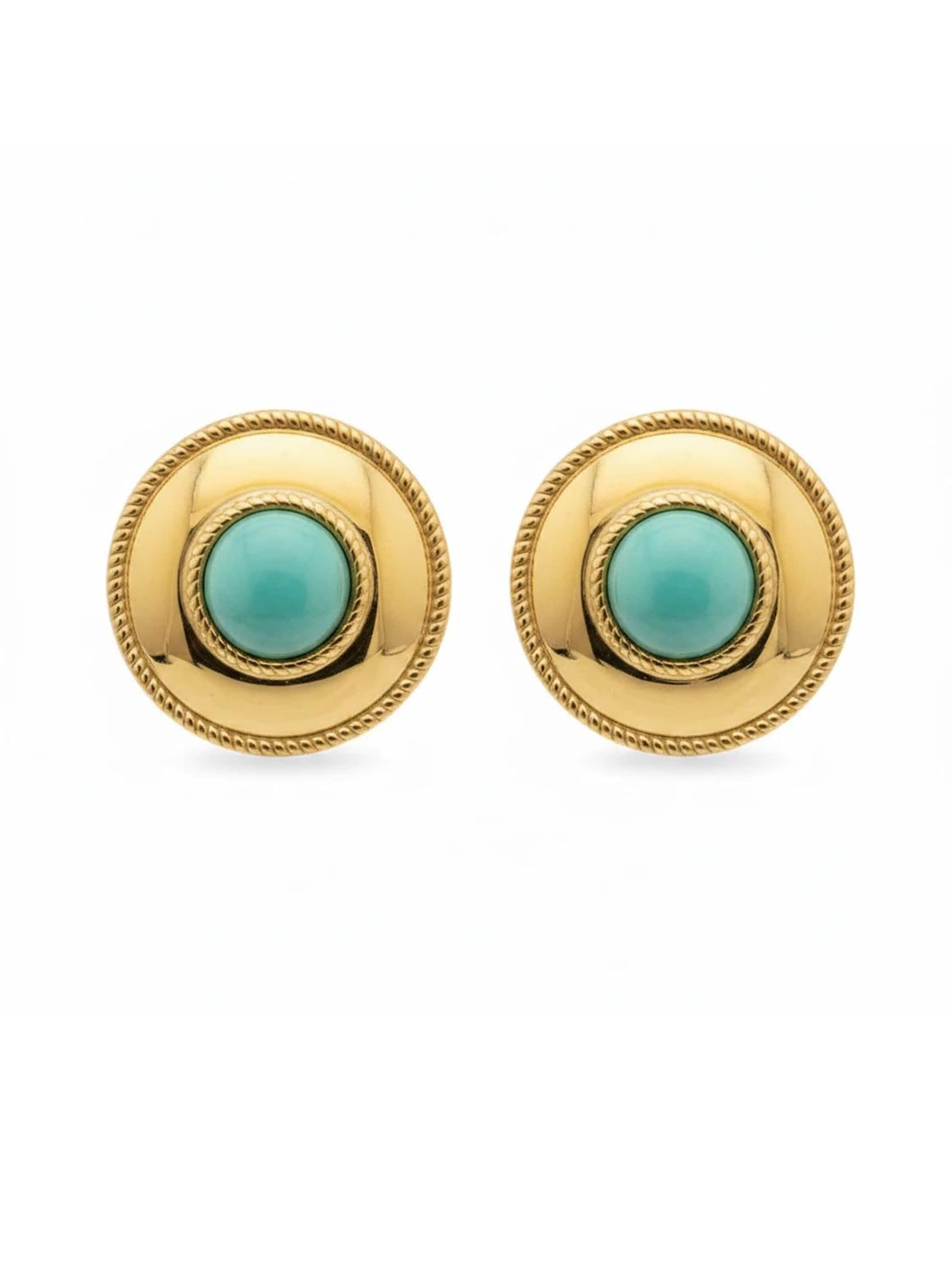 Boucles d'oreilles 'Mediterraneo' ETNÉE en or : devant