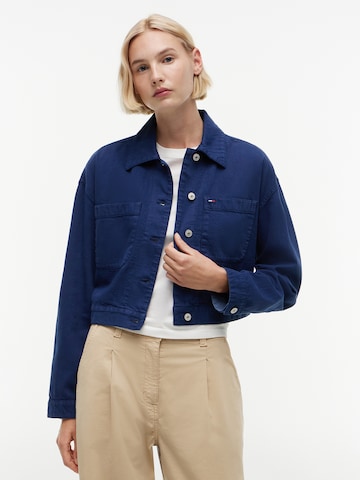mėlyna Tommy Jeans Demisezoninė striukė: priekis