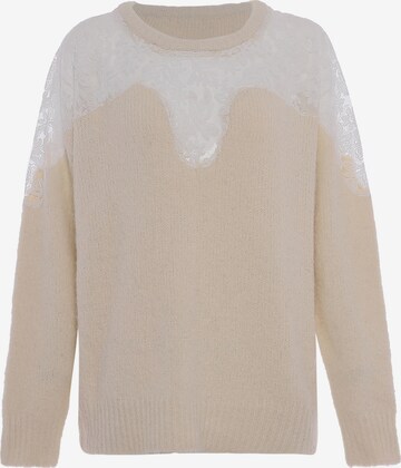 Pull-over faina en beige : devant