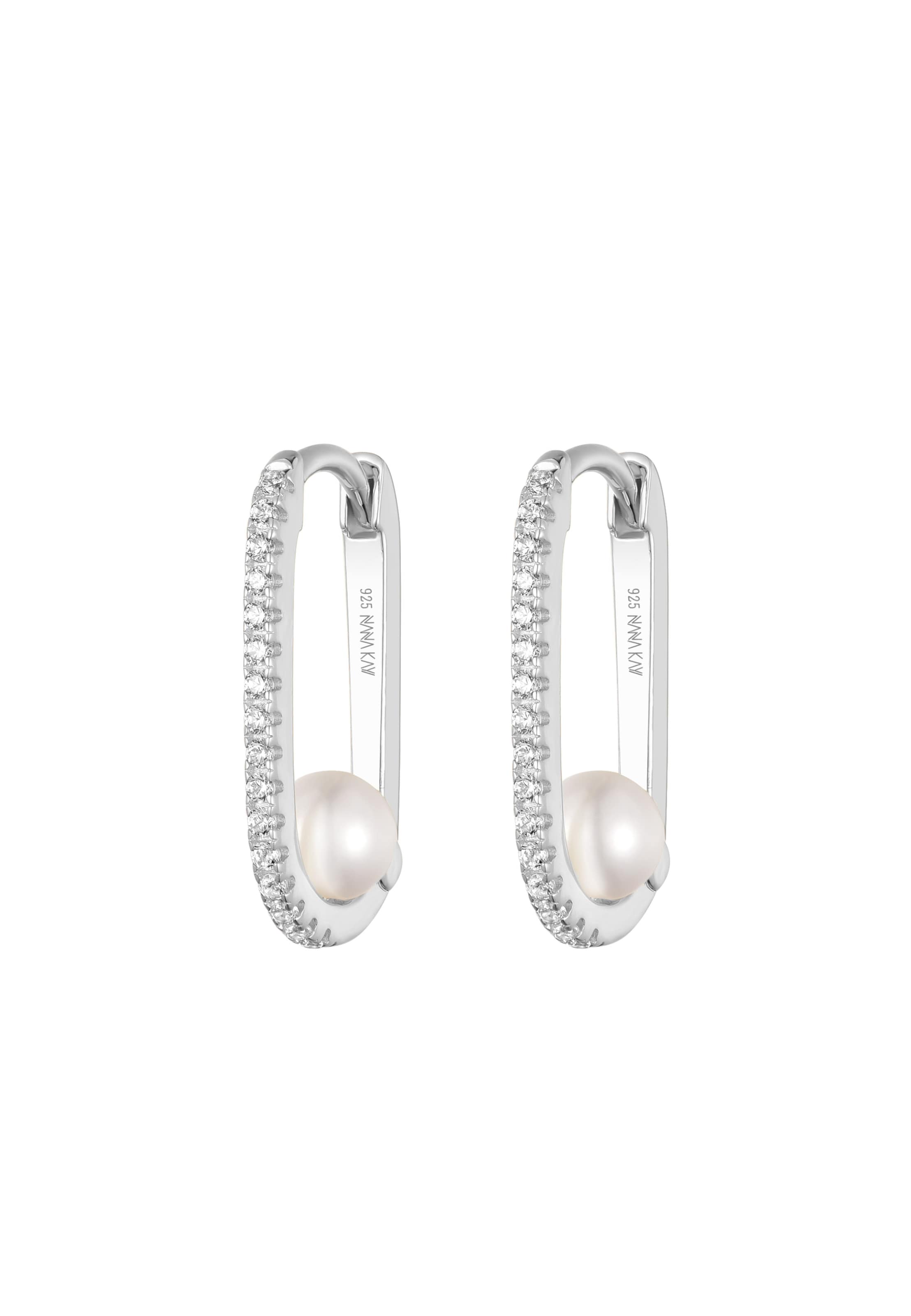 Nana Kay Earrings 'Baroque Flair' in Silver: front