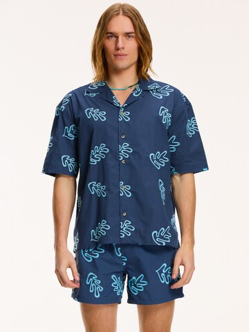 Shiwi Comfort fit Button Up Shirt in Blue: front