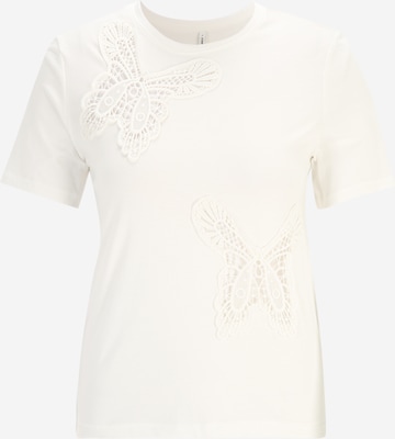 Only Petite - Camiseta 'FLY' en blanco: frente