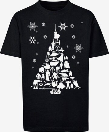 T-Shirt 'Star Wars Christmas Tree' F4NT4STIC en noir : devant
