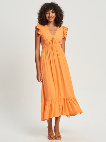 Sável - Vestido 'MIA' em laranja: frente