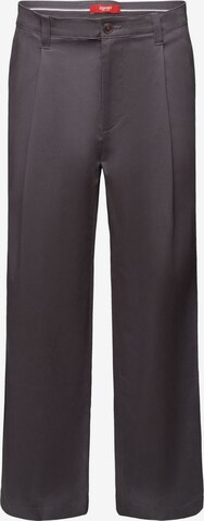 ESPRIT Wide leg Pleated Pants in Grey: front