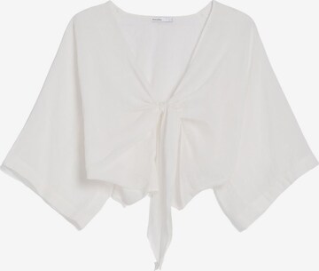 Bershka Blouse in Wit: voorkant