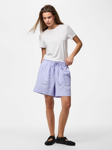 PIECES Loosefit Broek in Lila