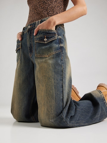 GUESS OriginalsWide Leg/ Široke nogavice Traperice - plava boja