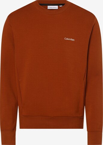 Calvin Klein Sweatshirt in Bruin: voorkant