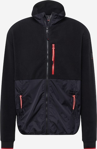 Bogner Fire + Ice Athletic Fleece Jacket 'SANDOR' in Black: front