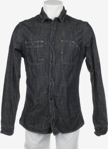 All Saints Spitalfields Button Up Shirt in M in Blue: front