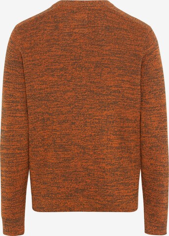 CAMEL ACTIVE Mouliné Strickpullover aus Baumwolle in Orange