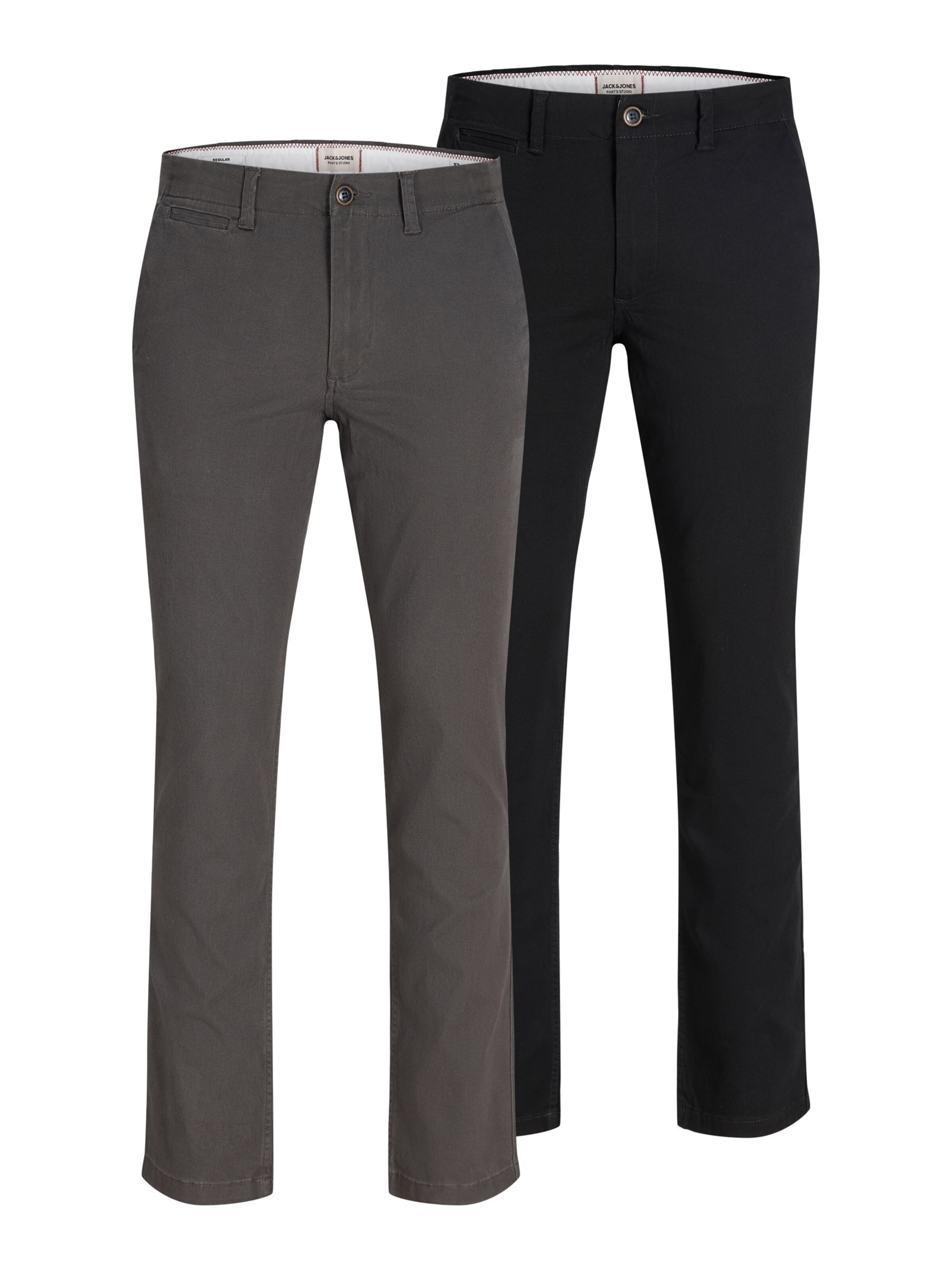 JACK & JONES Slim fit Chino Pants in Grey: front