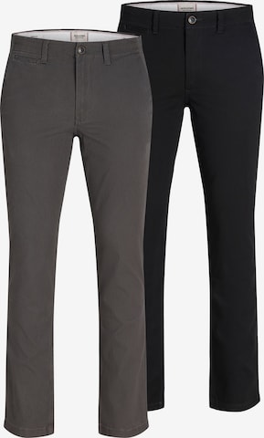 JACK & JONES Slimfit Lærredsbukser i grå: forside
