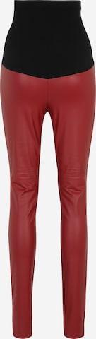 Pieces Maternity Regular Leggings 'SALLIE' in Rot