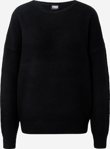 Urban Classics - Pullover 'Chunky Fluffy' em preto: frente