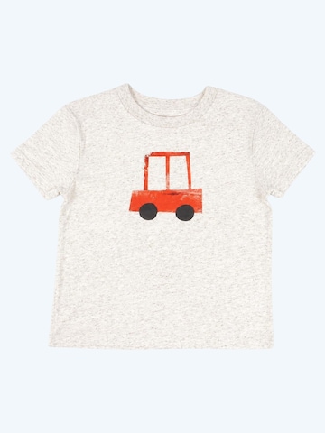T-Shirt 'Rotes Auto' MelaDi en blanc : devant