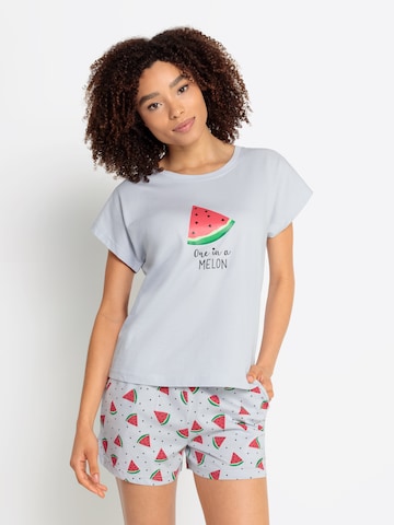 VIVANCE - Pijama 'VD fruits' em cinzento: frente