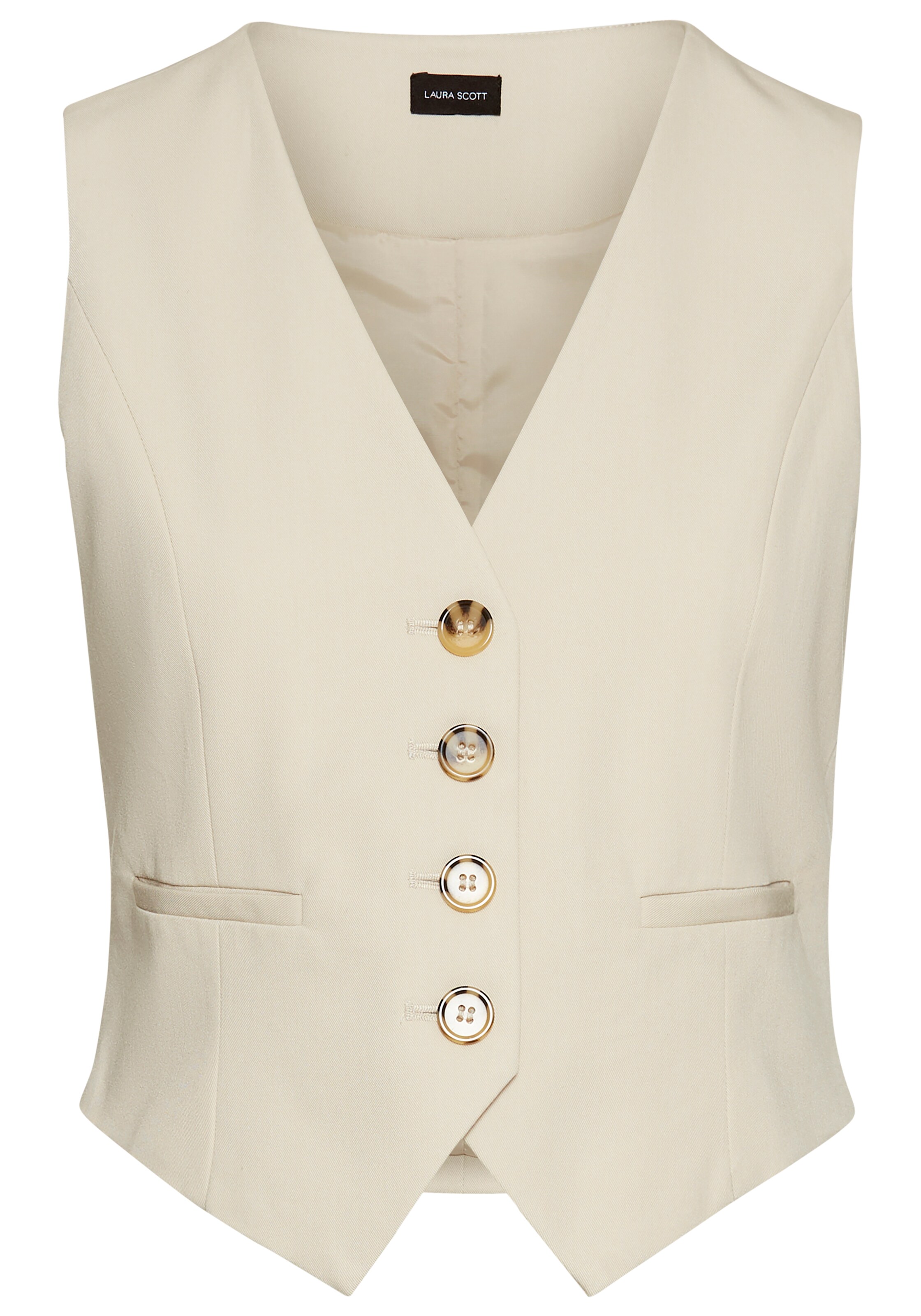 LAURA SCOTT Suit Vest in Beige: front