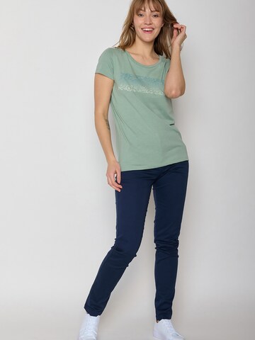 GREENBOMB Shirt 'Bike Lucky' in Green